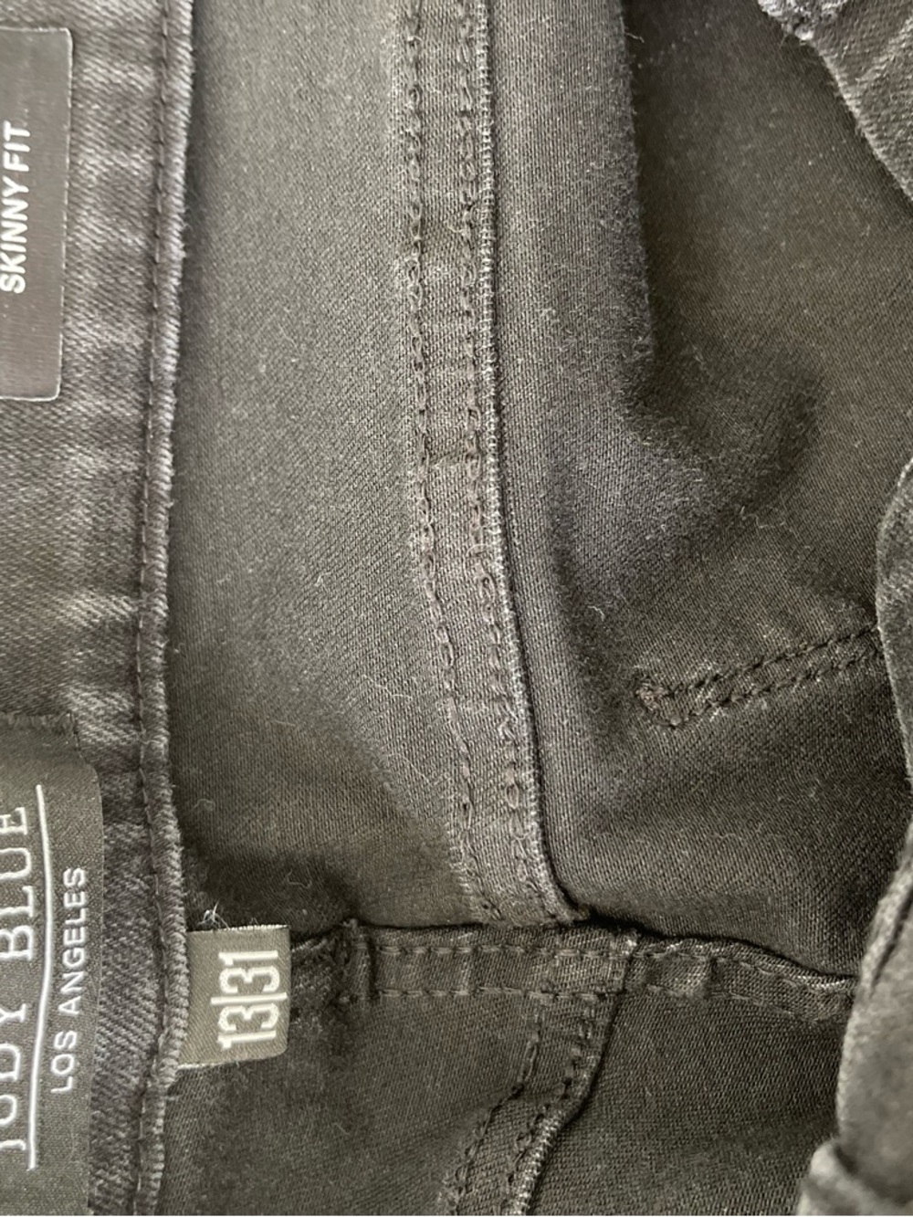 Judy Blue Western Skinny Fit Black Charcoal Fringe Women’s Jeans Size 13/31 - Picture 11 of 13